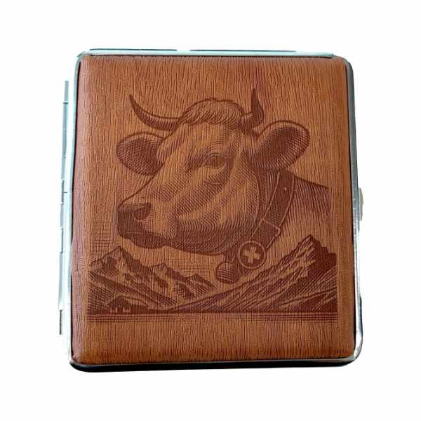 ZIGARETTENETUI WOOD BRAUN COW 20ER