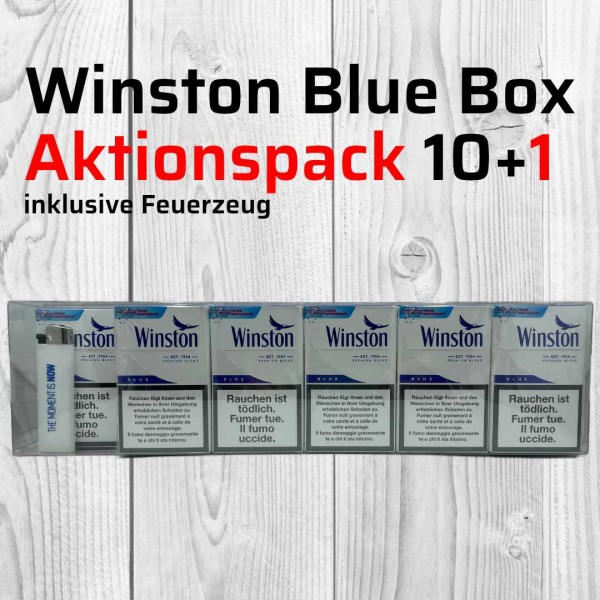 WINSTON BLUE BOX 10+1 INKL FEUERZEUG