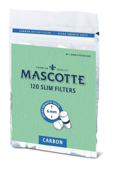 MASCOTTE CARBON SLIM FILTERS 6MM 120STK.